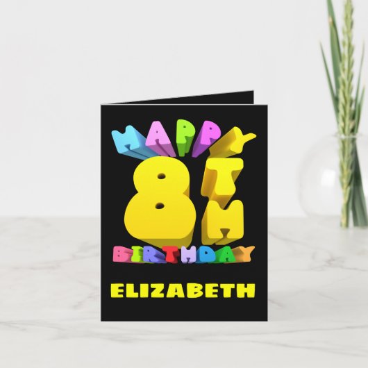 Happy 8th Birthday-kaart Feestdagen Kaart (Voorkant)