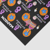 Happy 8th Birthday Tissue Paper #8 Black Tissuepapier (Detail)