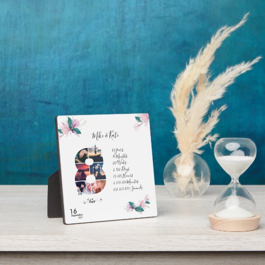 Happy 8th Jubileum, aangepaste fotocollage Fotoplaat (Insitu)