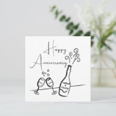 Happy 8th Jubileum Champagne Celebration Kaart (Staand voorkant)