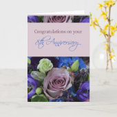Happy 8th Jubileum rozen Kaart (Gele Bloem)