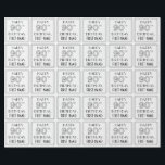 HAPPY 90TH BIRTHDAY; Art Deco Style; aangepaste na Cadeaupapier<br><div class="desc">Dit stijlvolle tijdperk 1920-1930 van de jaren '30 inspireerde het kunstdecostijlverjaardagsontwerp op basis van een artikel met daarop het bericht "HAPPY 90TH BIRTHDAY", plus een aangepaste naam van de geadresseerde. Het aantal "90th"heeft een fancy gehelderde blik, en er is ook een multi-line grens rond het bericht van de verjaardagsgroet. Een...</div>
