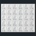 HAPPY 90TH BIRTHDAY; Art Deco Style; aangepaste na Cadeaupapier<br><div class="desc">Dit stijlvolle tijdperk 1920-1930 van de jaren '30 inspireerde het kunstdecostijlverjaardagsontwerp op basis van een artikel met daarop het bericht "HAPPY 90TH BIRTHDAY", plus een aangepaste naam van de geadresseerde. Het aantal "90th"heeft een fancy gehelderde blik, en er is ook een multi-line grens rond het bericht van de verjaardagsgroet. Een...</div>