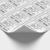 HAPPY 90TH BIRTHDAY; Art Deco Style; aangepaste na Cadeaupapier (Hoek)