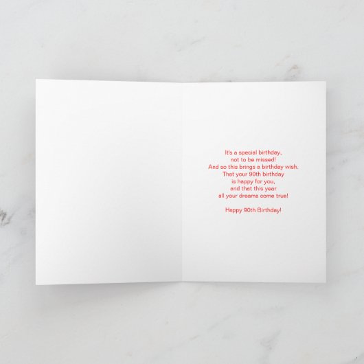 Happy 90th Birthday-ballonmuur Kaart (Binnen)