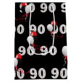 Happy 90th Birthday Balloons Medium Gift Bag Cadeauzakje (Achterkant)
