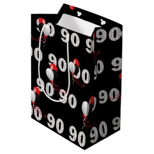 Happy 90th Birthday Balloons Medium Gift Bag Medium Cadeauzakje