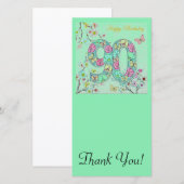 Happy 90th Birthday Bedankkaart (Voorkant / Achterkant)