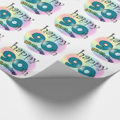Happy 90th Birthday Cadeaupapier (Hoek)