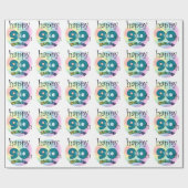 Happy 90th Birthday Cadeaupapier (Vlak)
