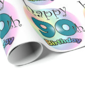 Happy 90th Birthday Cadeaupapier (Rol Hoek)