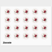 Happy 90th Birthday Floral Custom Envelope Seal Ronde Sticker (Vel)