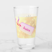 Happy 90th Birthday gepersonaliseerd voeg naam toe Glas (Achterkant)