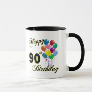 Happy 90th Birthday Gifts en Birthday Apparel Mok
