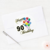 Happy 90th Birthday Gifts en Birthday Apparel Ronde Sticker (Envelop)
