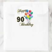 Happy 90th Birthday Gifts en Birthday Apparel Ronde Sticker (Tas)