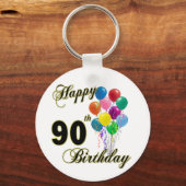Happy 90th Birthday Gifts en Birthday Apparel Sleutelhanger (Voorkant)