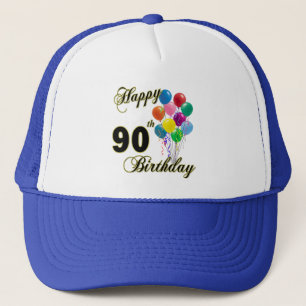 Happy 90th Birthday Gifts en Birthday Apparel Trucker Pet
