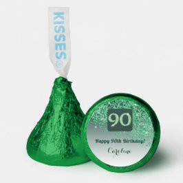 Happy 90th Birthday Green Glitter Sweet Gorgeous