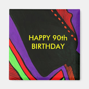 HAPPY 90th BIRTHDAY Magneet