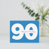 Happy 90th Birthday Milestone Briefkaarten - in he (Staand voorkant)