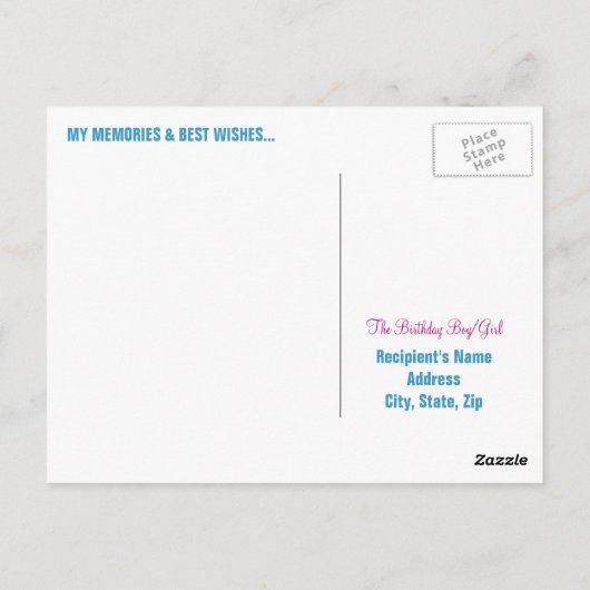 Happy 90th Birthday Milestone Briefkaarten - in he (Achterkant)