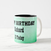 Happy 90th Birthday - persoonlijk Tweekleurige Koffiemok (Voorkant rechts)