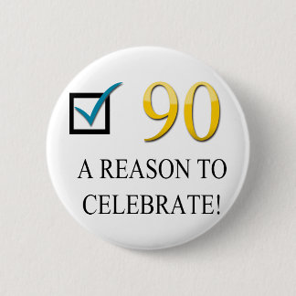 Happy 90th Birthday Ronde Button 5,7 Cm