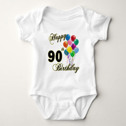 Happy 90th Birthday T-Shirt (Voorkant)