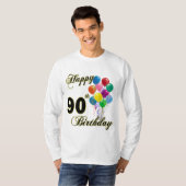 Happy 90th Birthday T-Shirt (Voorkant volledig)