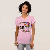Happy 90th Birthday T-Shirt (Voorkant volledig)
