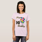 Happy 90th Birthday T-Shirt (Voorkant volledig)