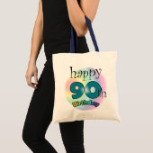 Happy 90th Birthday Tote Bag (Voorkant (product))