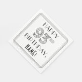 HAPPY 93RD BIRTHDAY; Art Deco Style; aangepaste na Servet (Hoek)