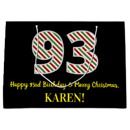 Happy 93rd Birthday & Merry Kerstmis, aangepaste n Groot Cadeauzakje