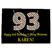 Happy 93rd Birthday & Merry Kerstmis, aangepaste n Groot Cadeauzakje (Achterkant)