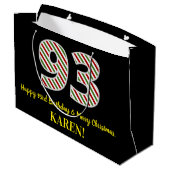 Happy 93rd Birthday & Merry Kerstmis, aangepaste n Groot Cadeauzakje (Achterkant Gekanteld)