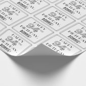 HAPPY 94TH BIRTHDAY; Art Deco Style; aangepaste na Cadeaupapier (Hoek)