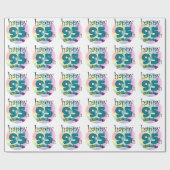 Happy 95th Birthday (blauw) Cadeaupapier (Vlak)