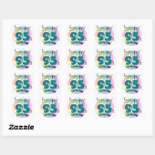 Happy 95th Birthday (blauw) Vierkante Sticker (Vel)