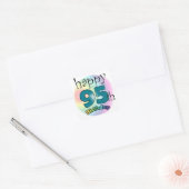 Happy 95th Birthday (blauw) Vierkante Sticker (Envelop)