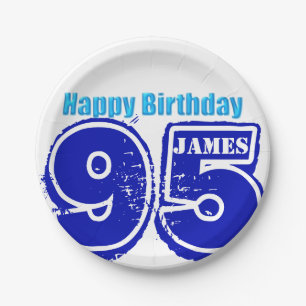 Happy 95th Birthday - Borden voor gepersonaliseerd Papieren Bordje