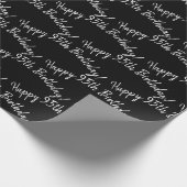 Happy 95th Birthday in zwart Cadeaupapier (Hoek)