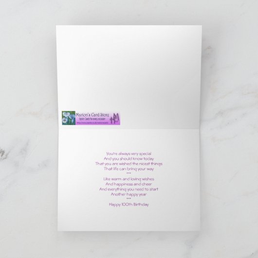 Happy 95th Birthday Wenskaart Kaart (Binnen)