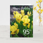 Happy 95th Birthday yellow garden flowers witk Kaart (Gele Bloem)