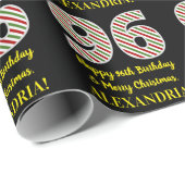 Happy 96th Birthday & Merry Kerstmis, aangepaste n Cadeaupapier (Rol Hoek)