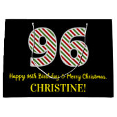 Happy 96th Birthday & Merry Kerstmis, aangepaste n Groot Cadeauzakje (Voorkant)