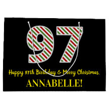 Happy 97th Birthday & Merry Kerstmis, aangepaste n