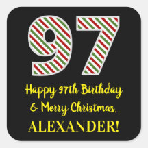 Happy 97th Birthday & Merry Kerstmis, aangepaste n