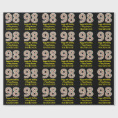 Happy 98th Birthday & Merry Kerstmis, aangepaste n Cadeaupapier (Vlak)